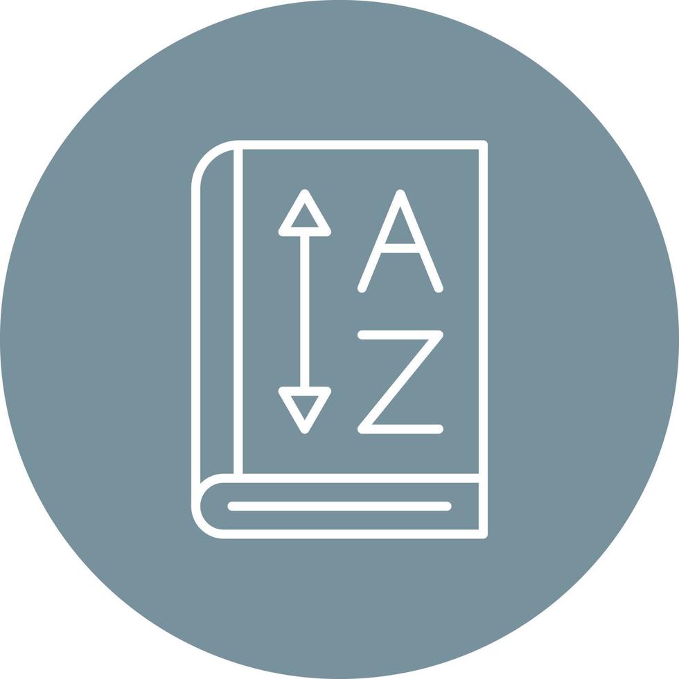 icono de fondo de círculo de línea de a a z vector
