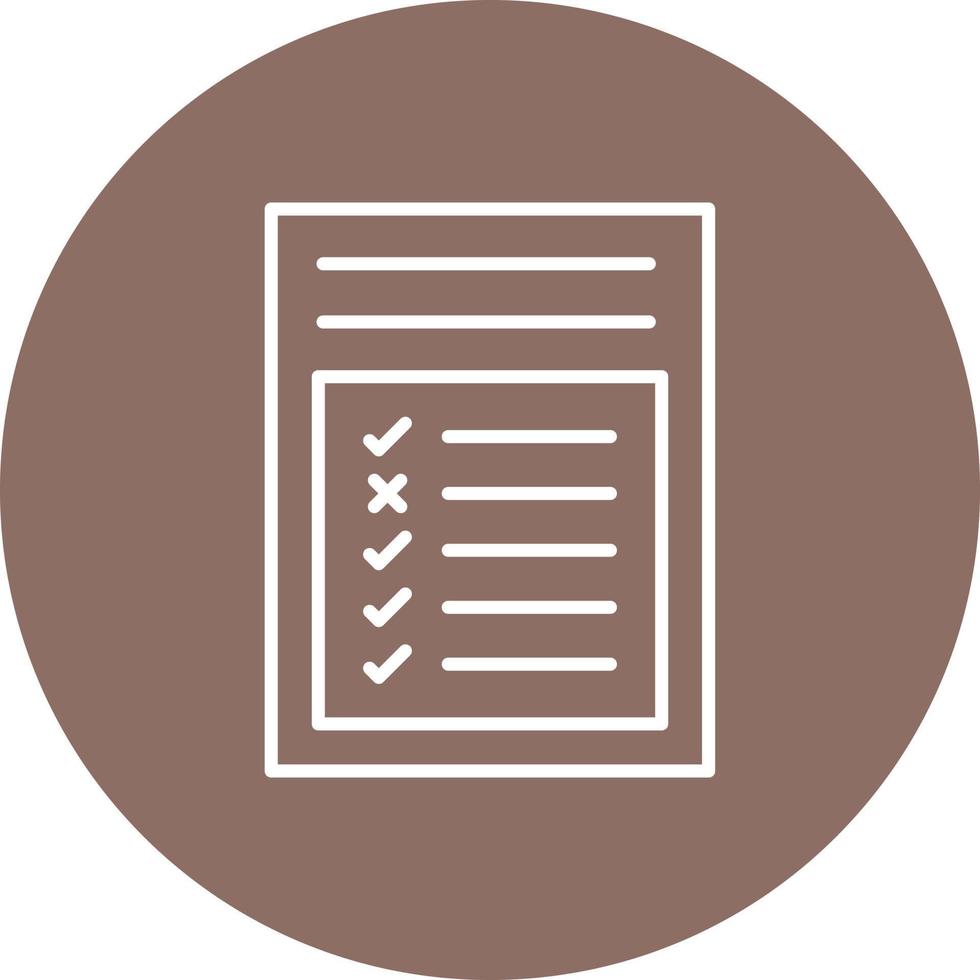 Report Card Line Circle Background Icon vector