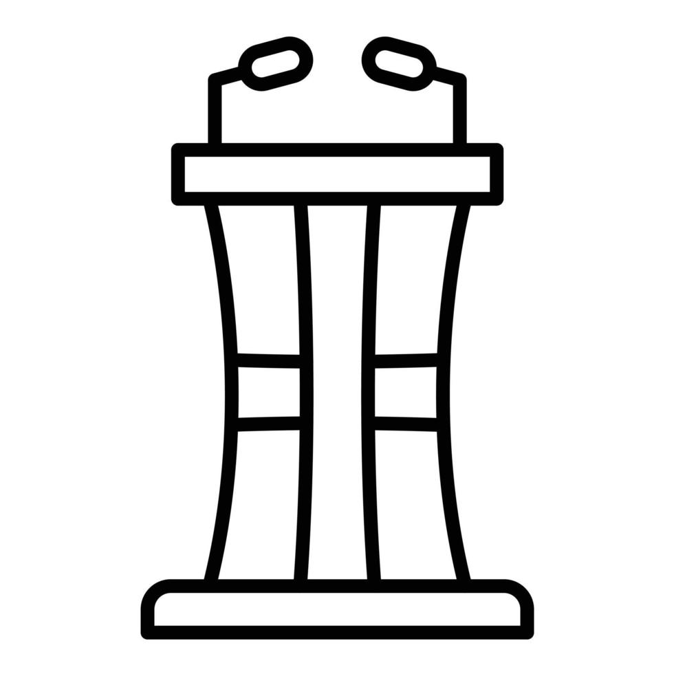 Lectern Line Icon vector