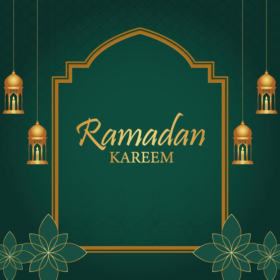 ilustración realista de ramadan kareem vector