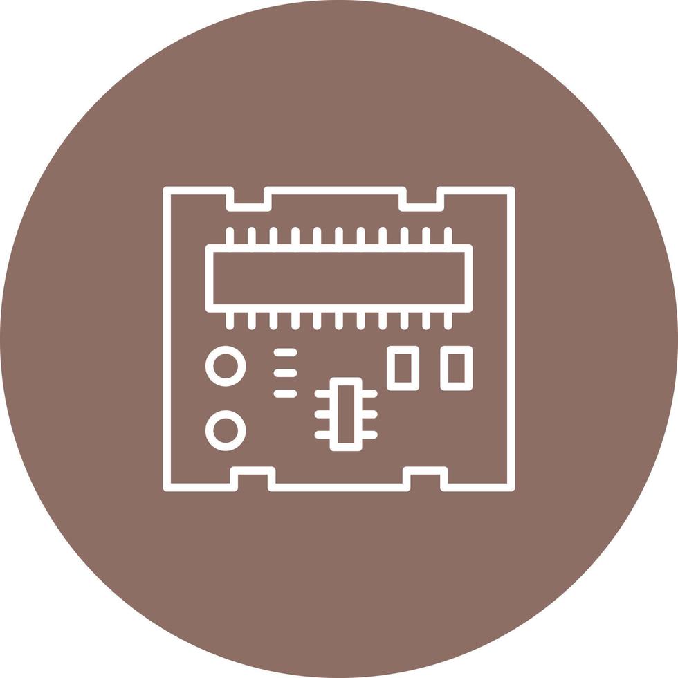 Pcb Board Line Circle Background Icon vector