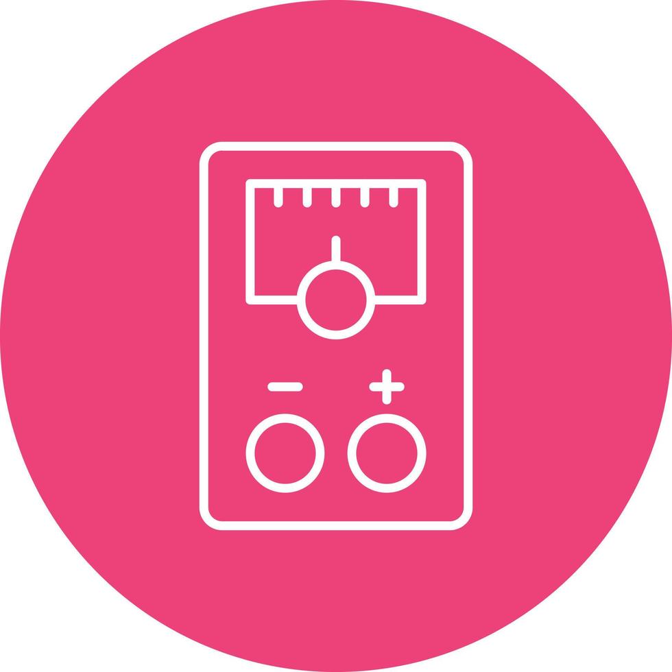 Voltmeter Line Circle Background Icon vector