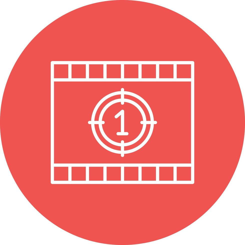 Cinema Countdown Line Circle Background Icon vector