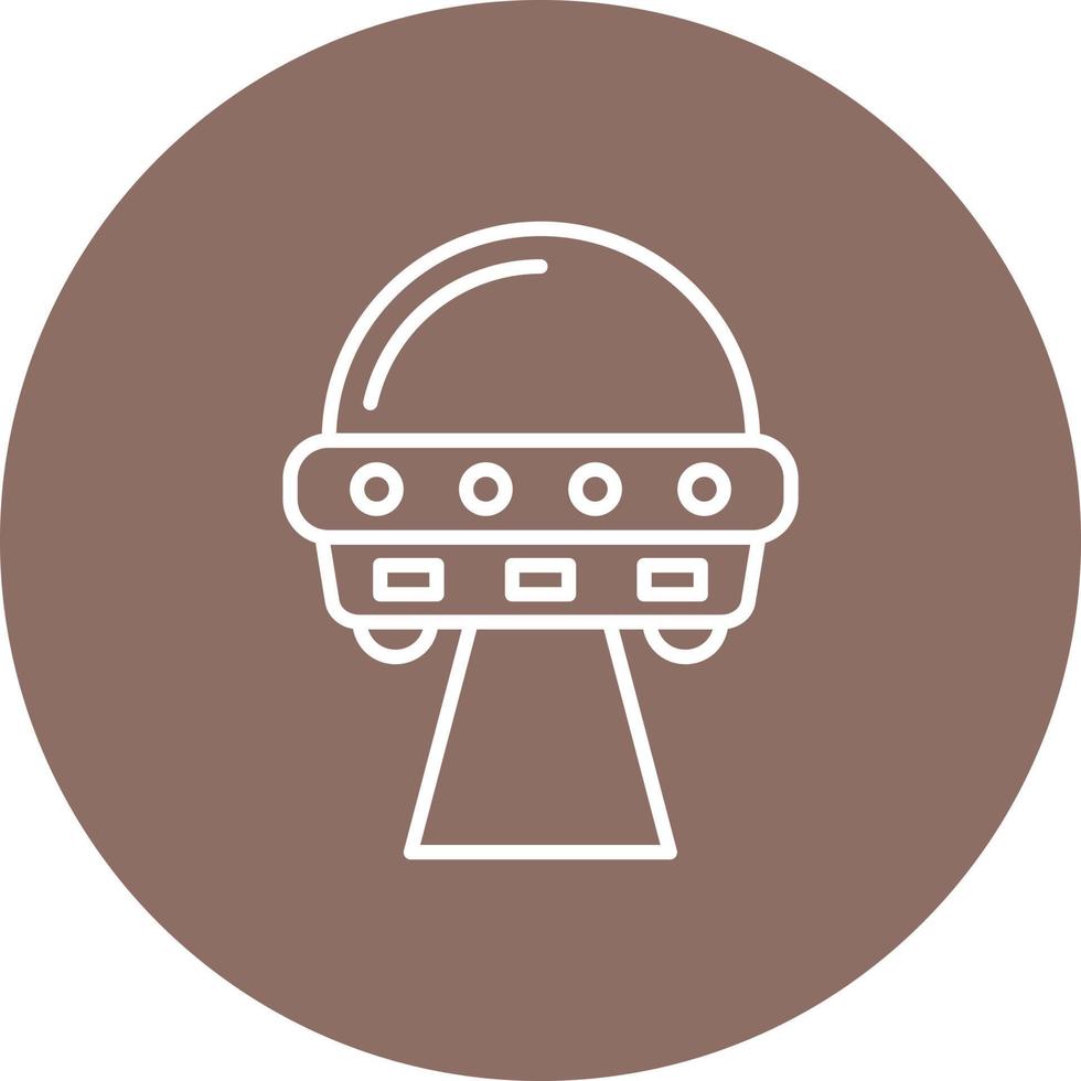 Sci fi Movie Line Circle Background Icon vector