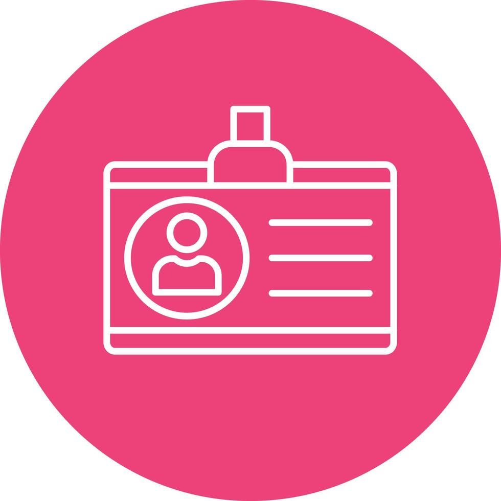 ID Line Circle Background Icon vector
