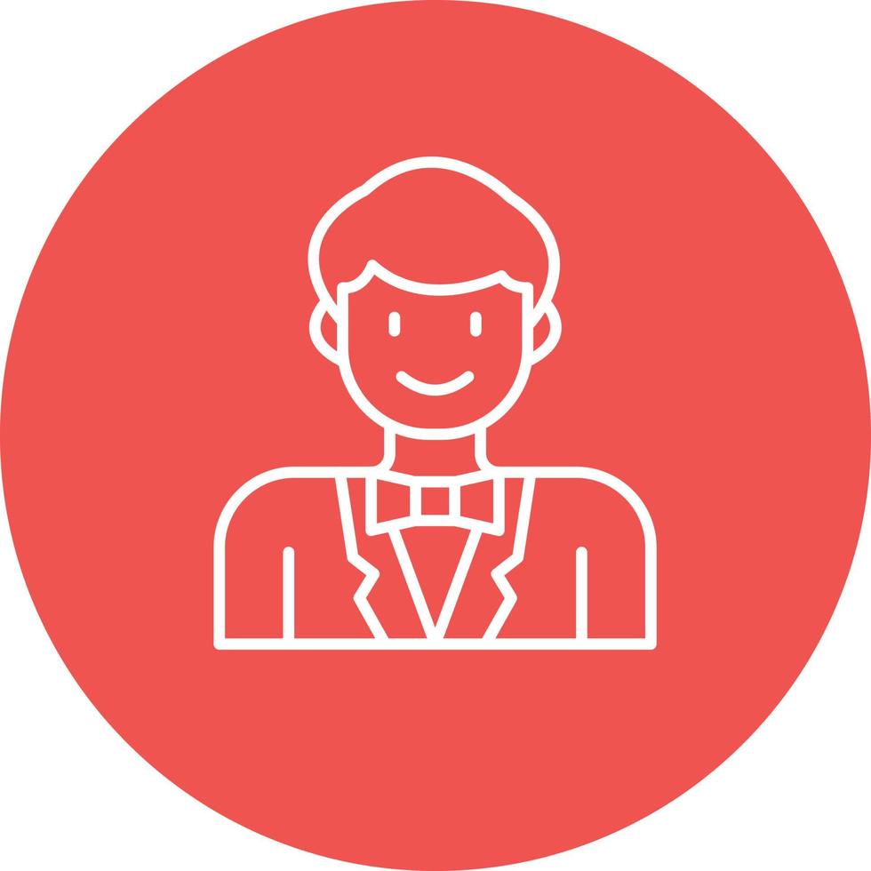 Actor Line Circle Background Icon vector