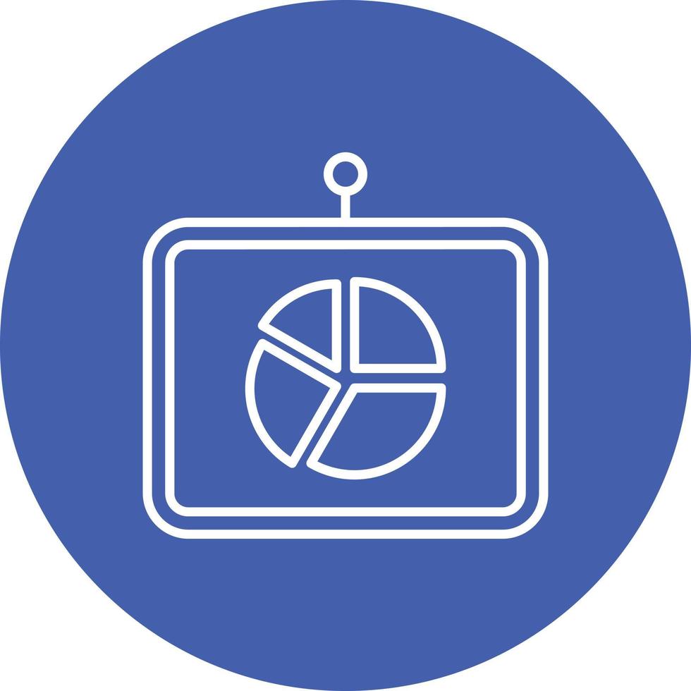 Pie Chart Line Circle Background Icon vector