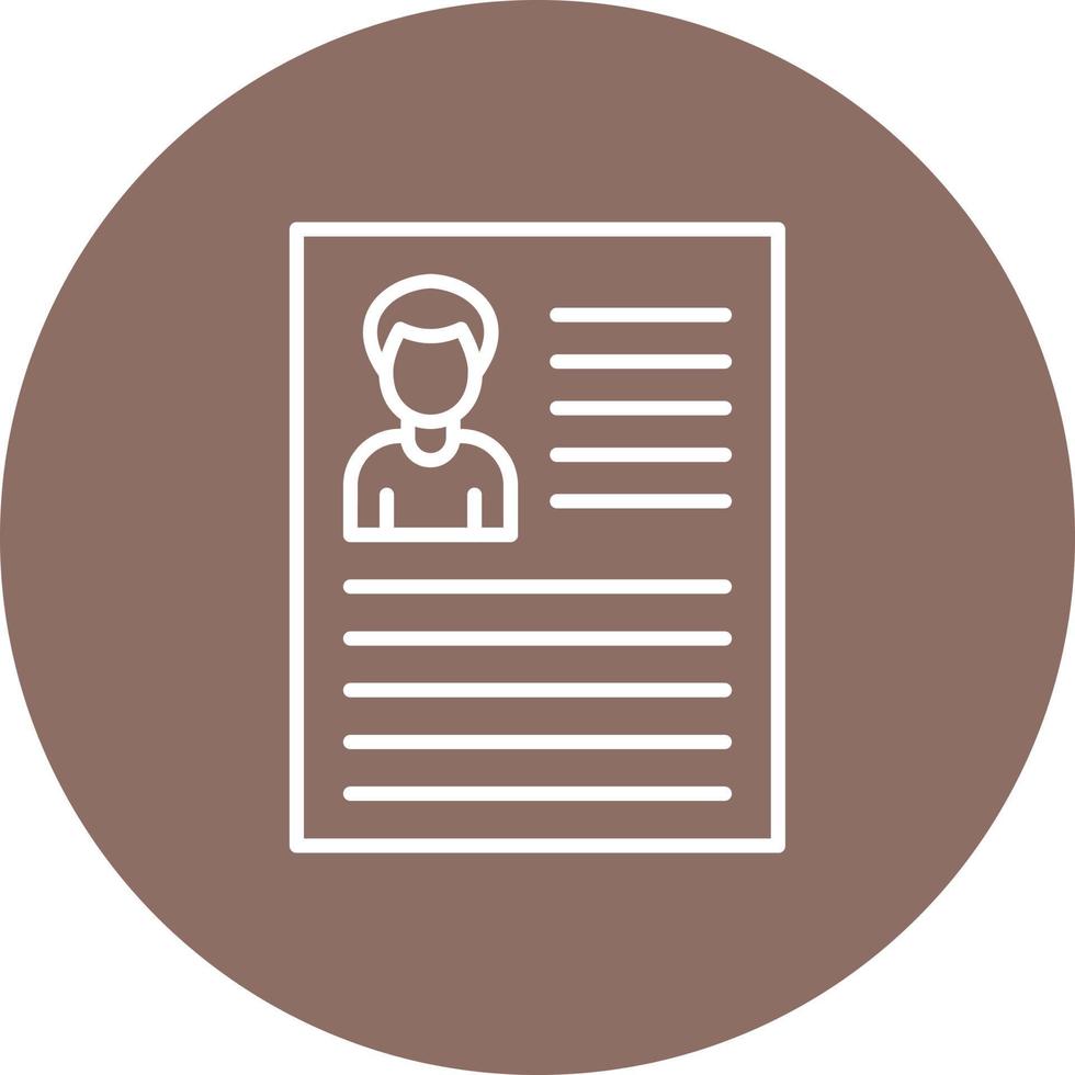 Curriculum Vitae Line Circle Background Icon vector