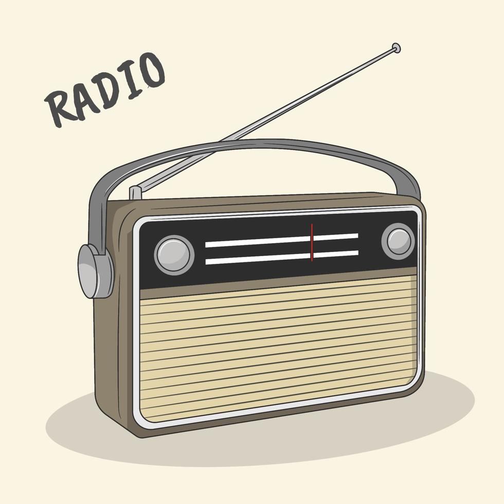 radio retro vector