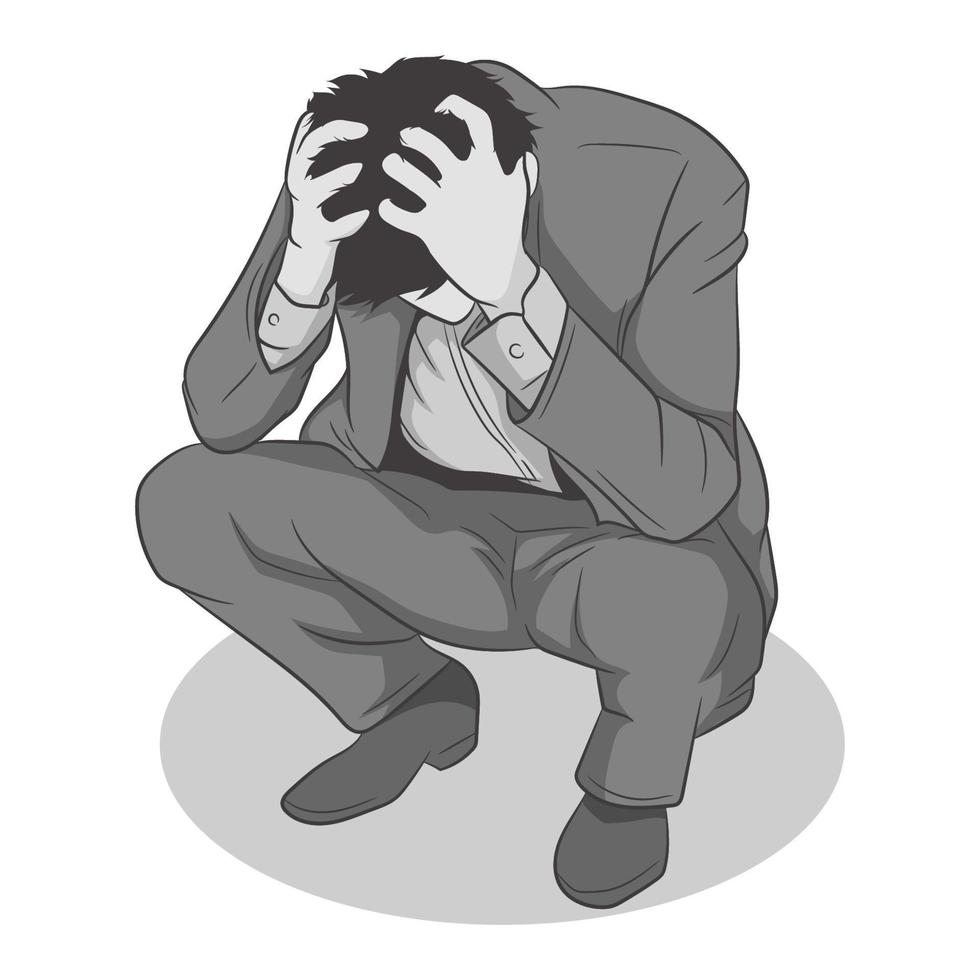 depressed people clipart png