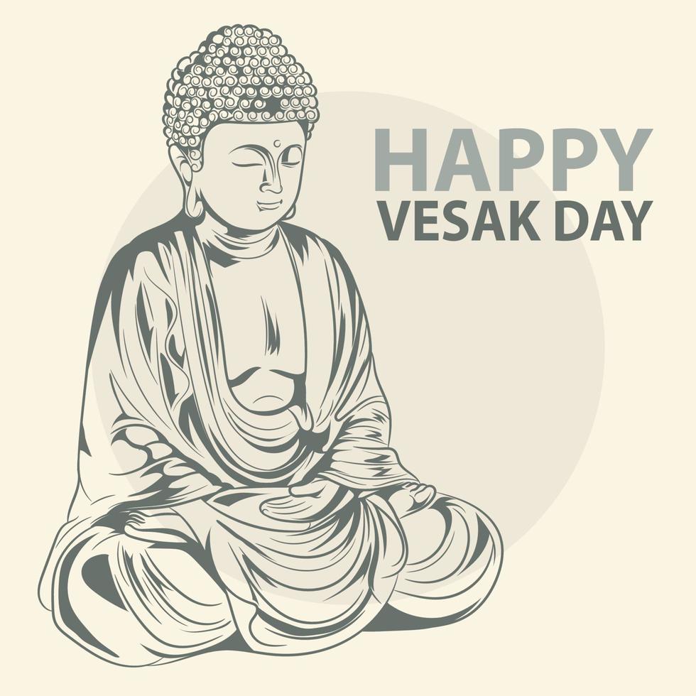 feliz dia de vesak vector