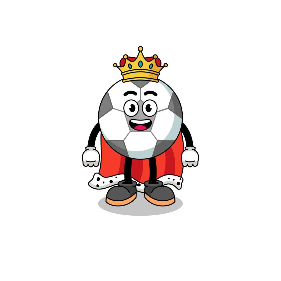 Mascot Illustration of soccer ball king vector