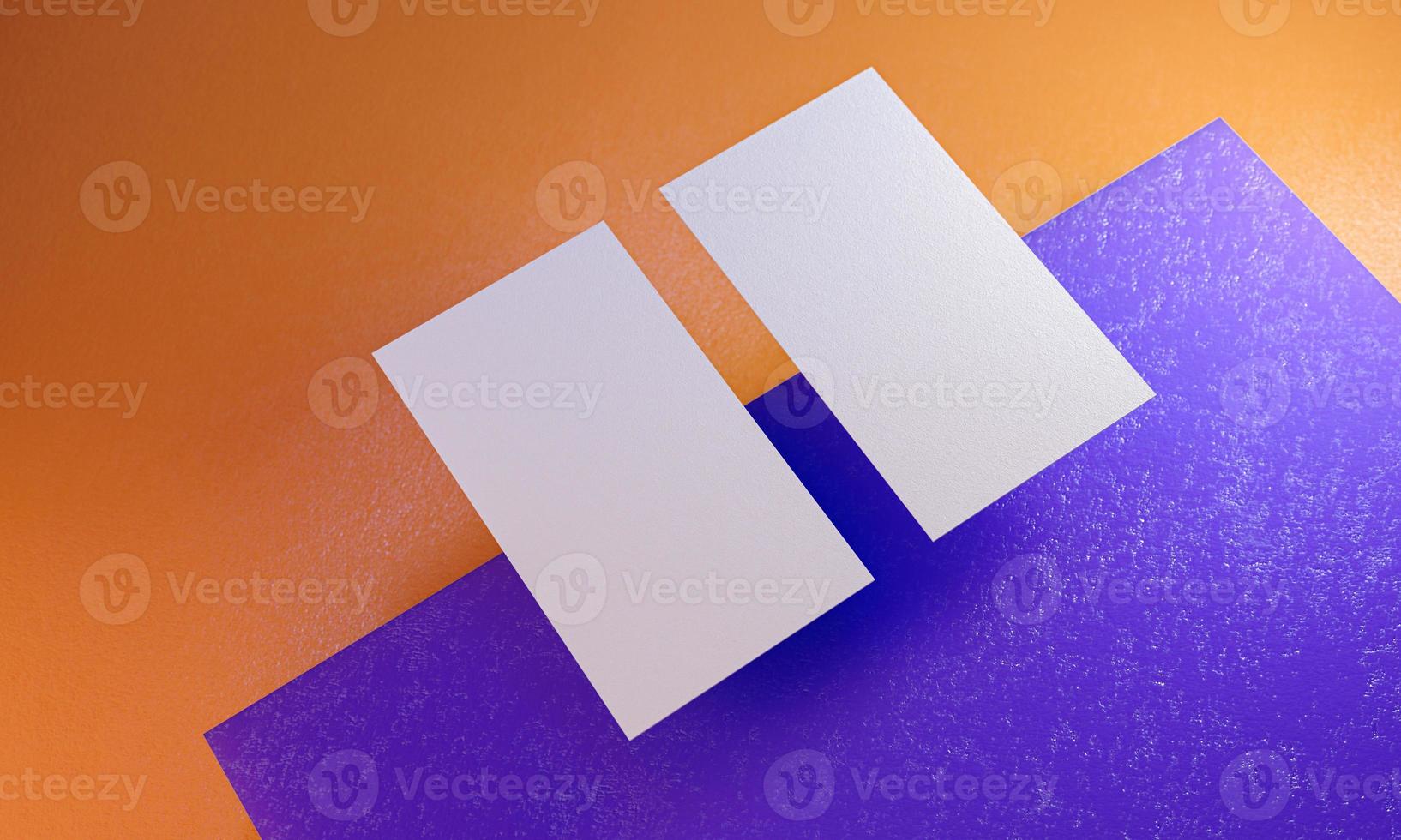 Double business card mockup photo