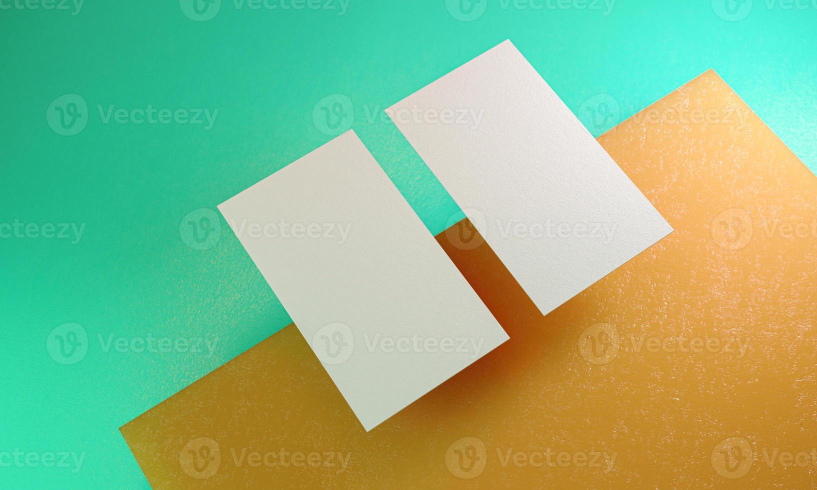 Double business card mockup photo