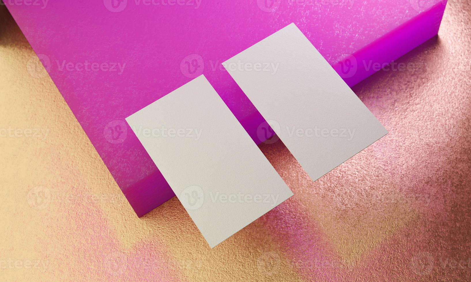 Double business card mockup photo