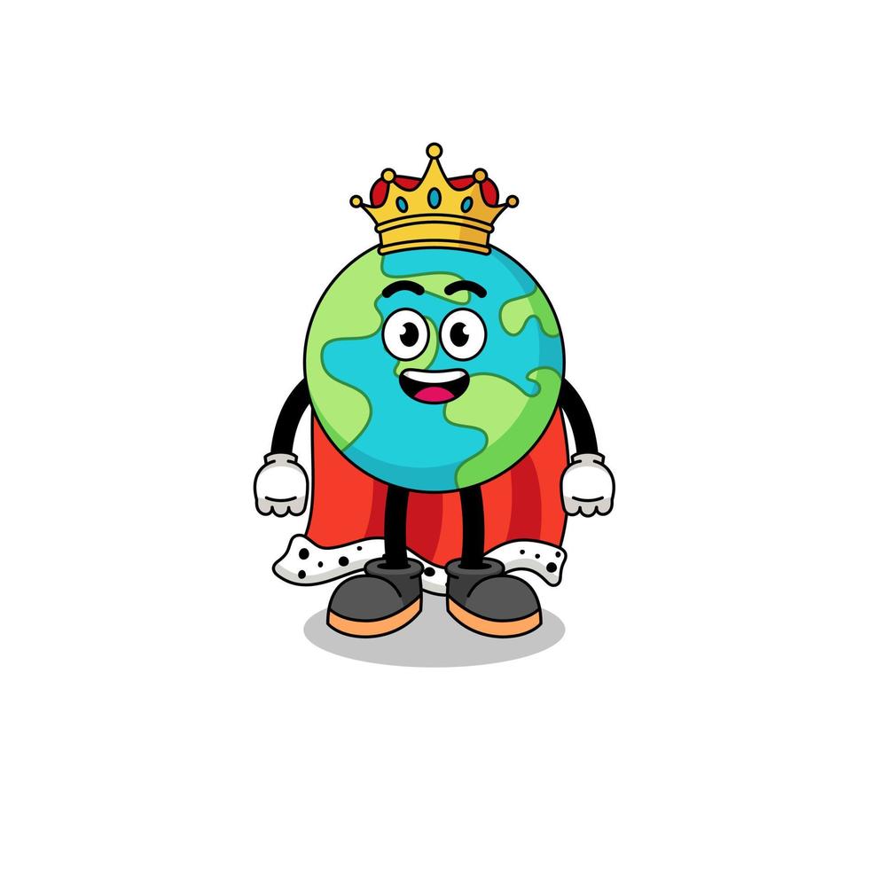 Mascot Illustration of earth king vector