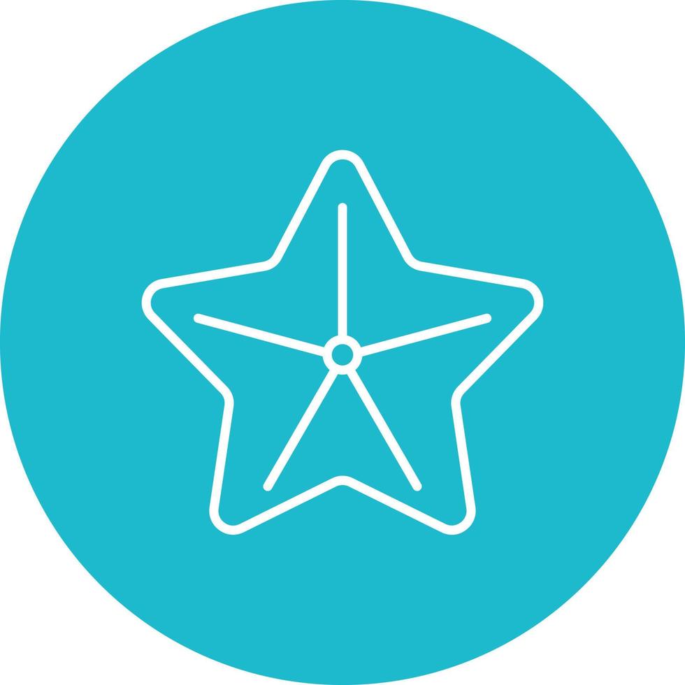 Starfish Line Circle Background Icon vector