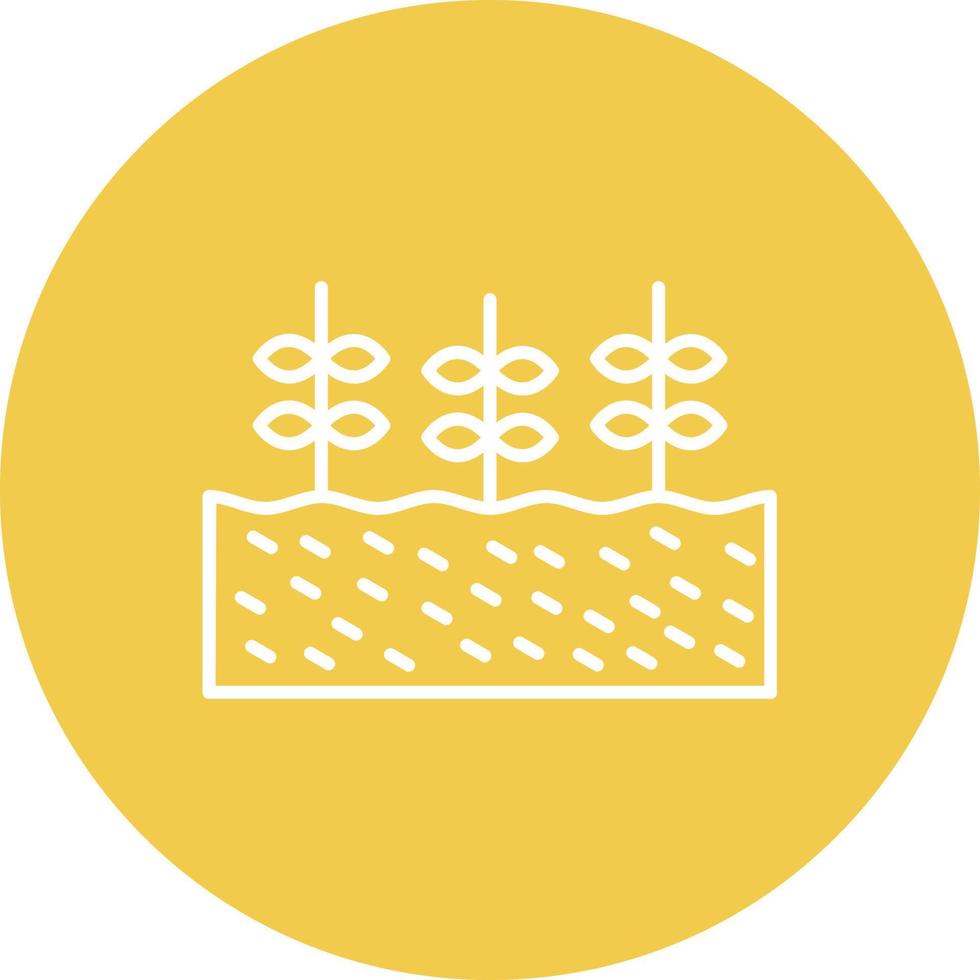 Plantation Line Circle Background Icon vector