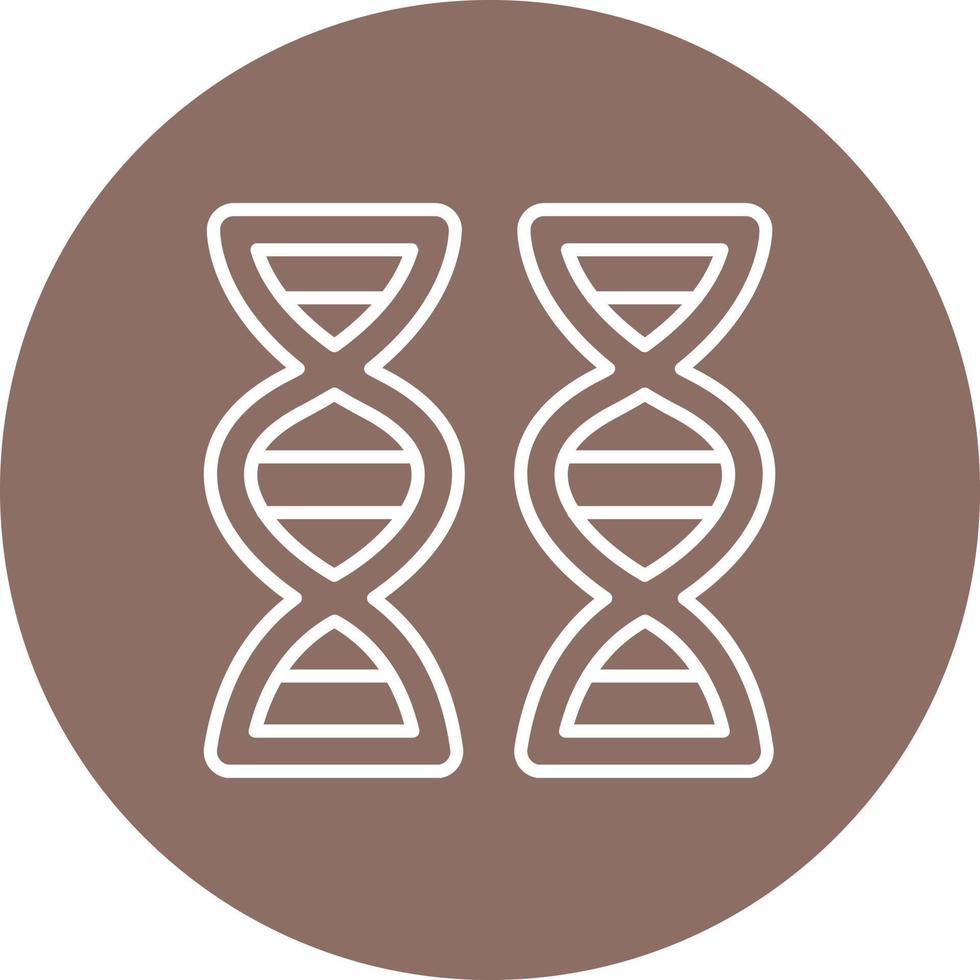 DNA Line Circle Background Icon vector