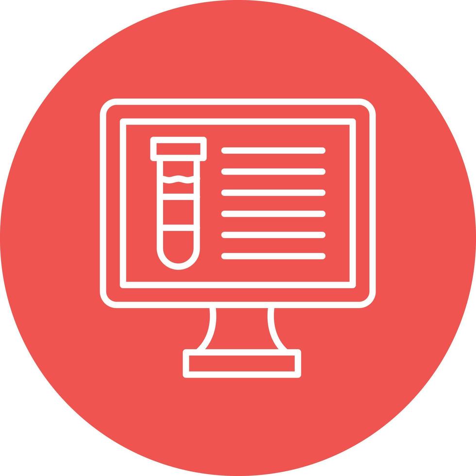 Computer Science Line Circle Background Icon vector