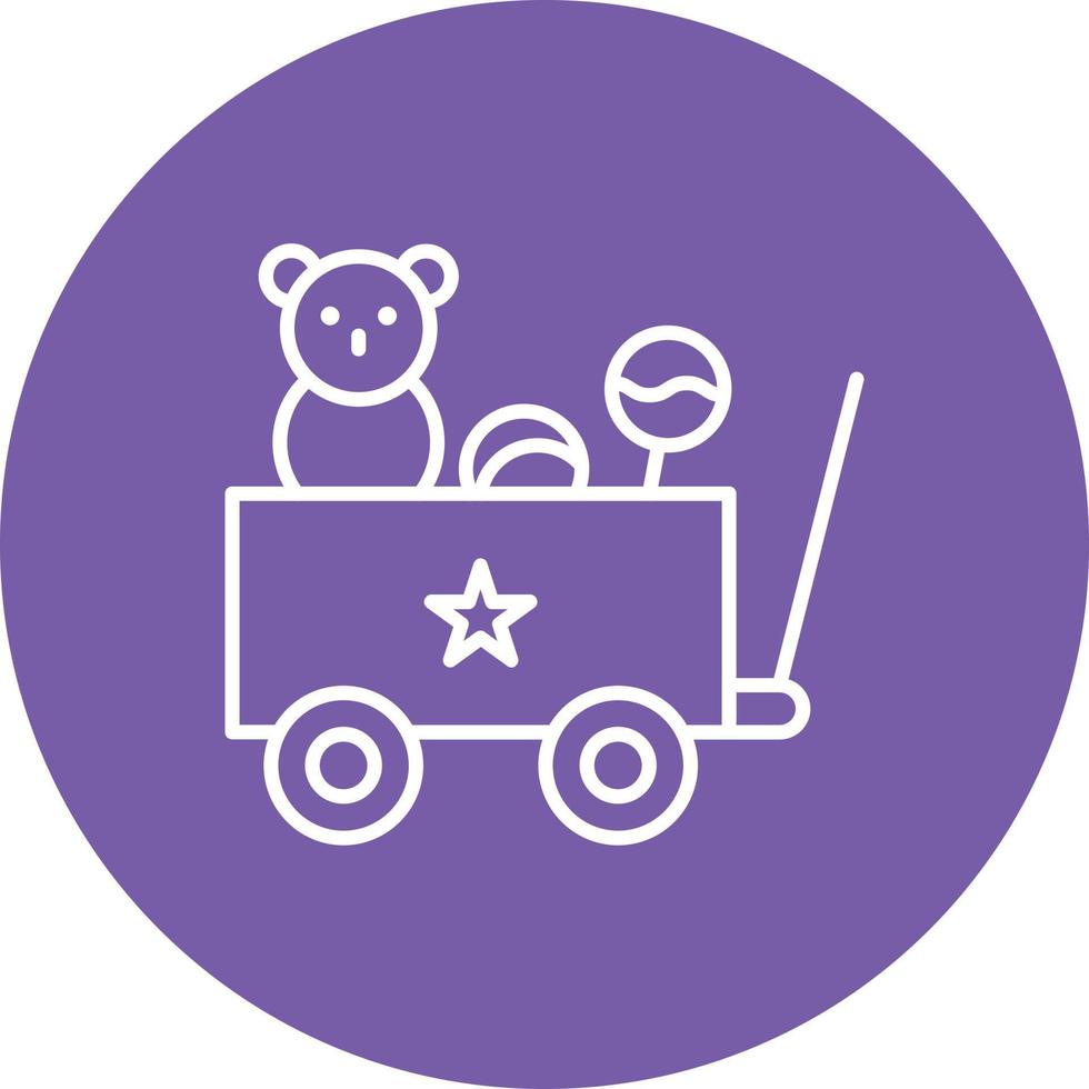 Toy Line Circle Background Icon vector
