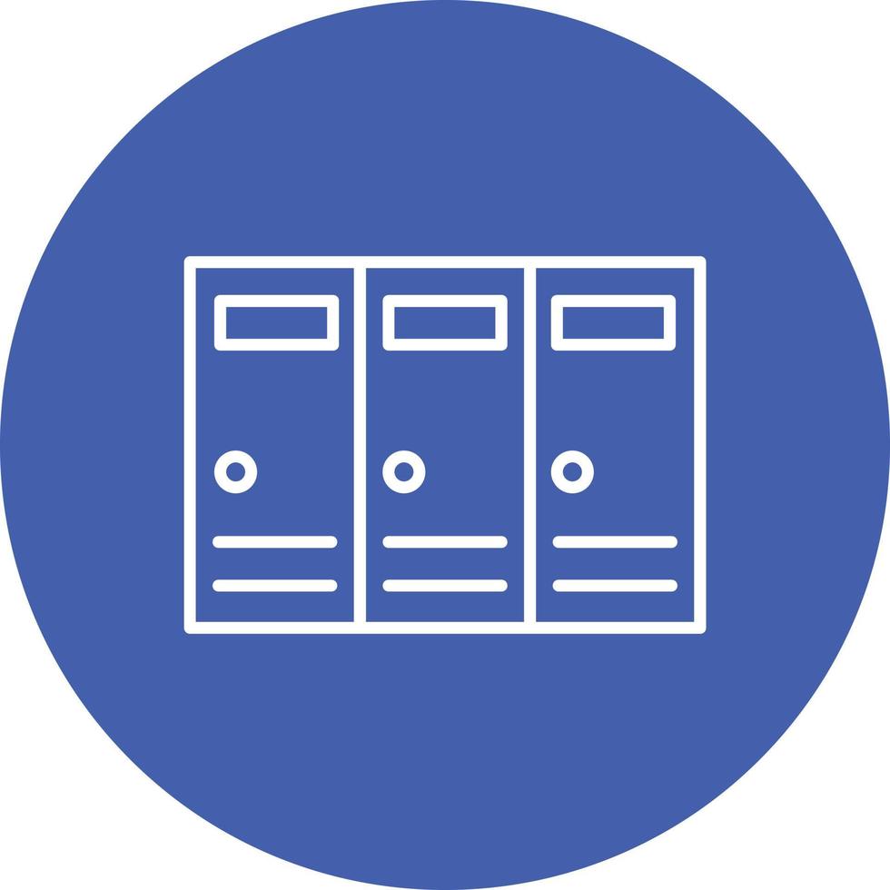 Locker Line Circle Background Icon vector