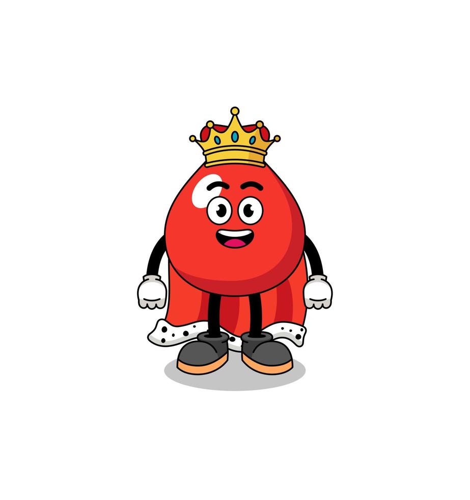 Mascot Illustration of blood king vector