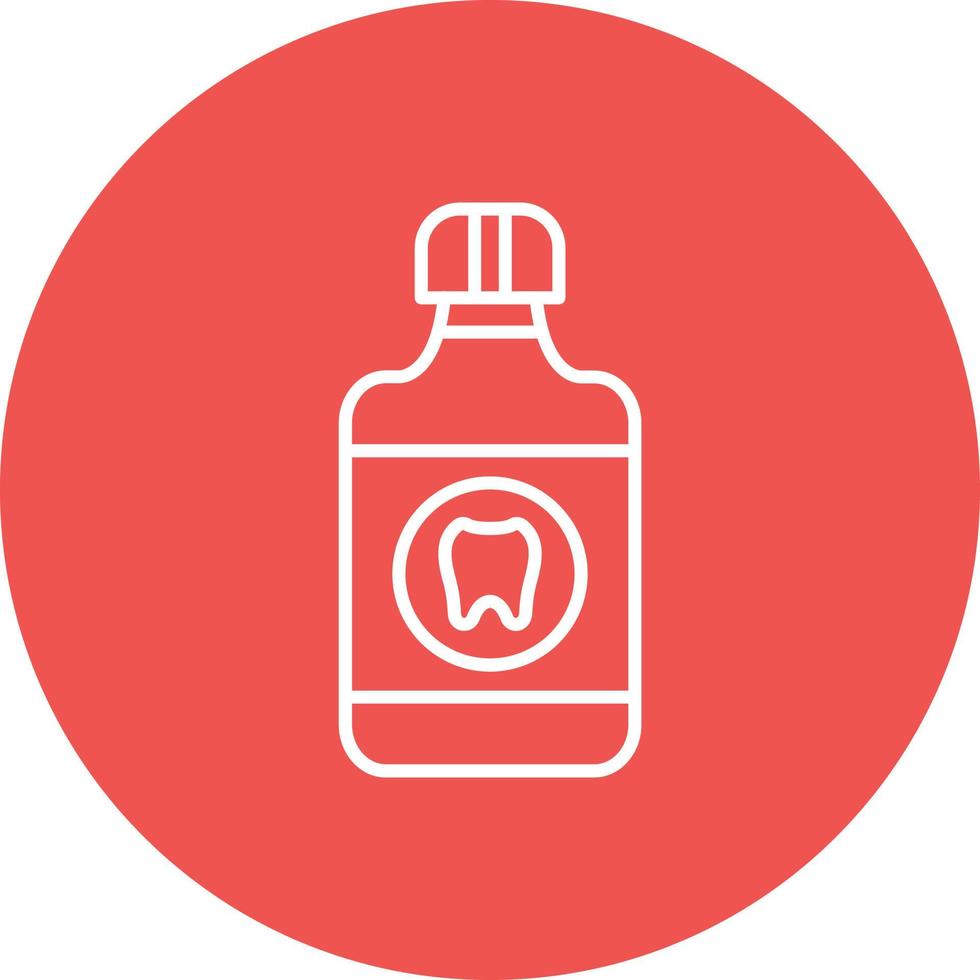 Mouthwash Line Circle Background Icon vector