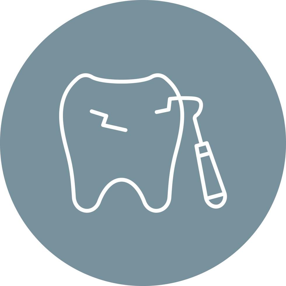 Tooth Scaling Line Circle Background Icon vector