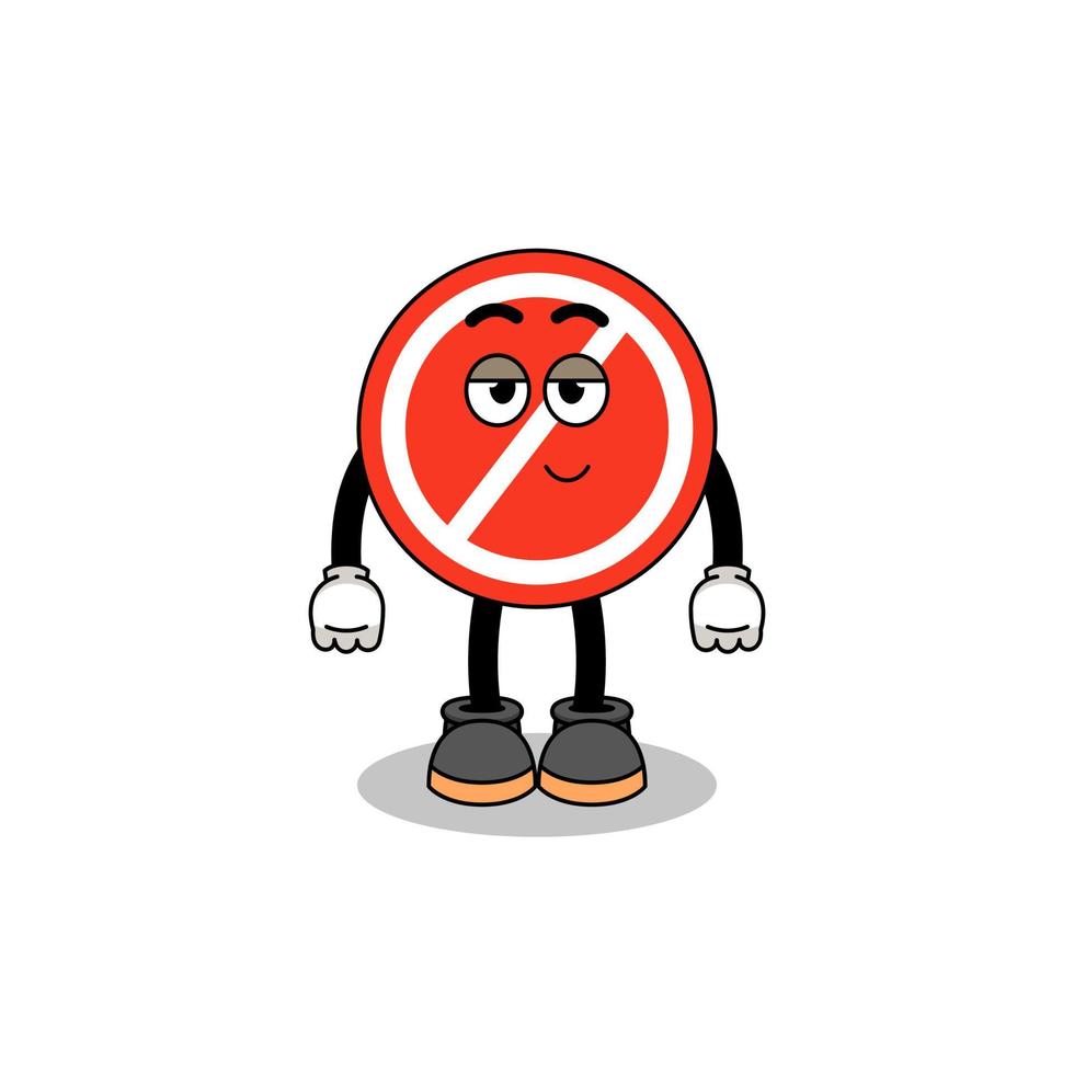 stop sign cartoon couple with shy pose vector