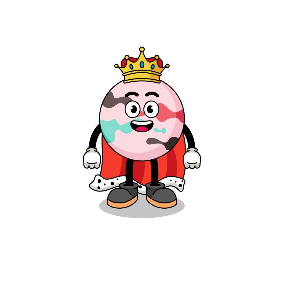 Mascot Illustration of bath bomb king vector