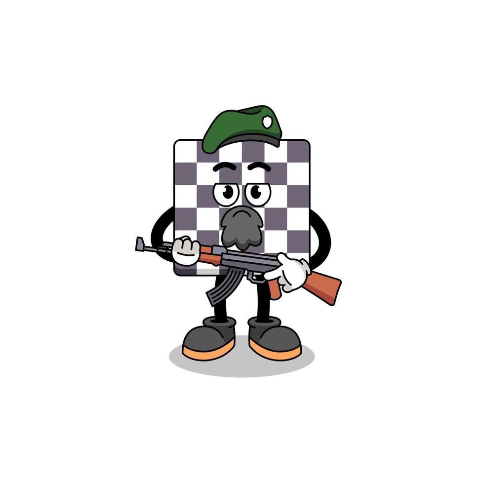Character cartoon of chessboard as a special force vector