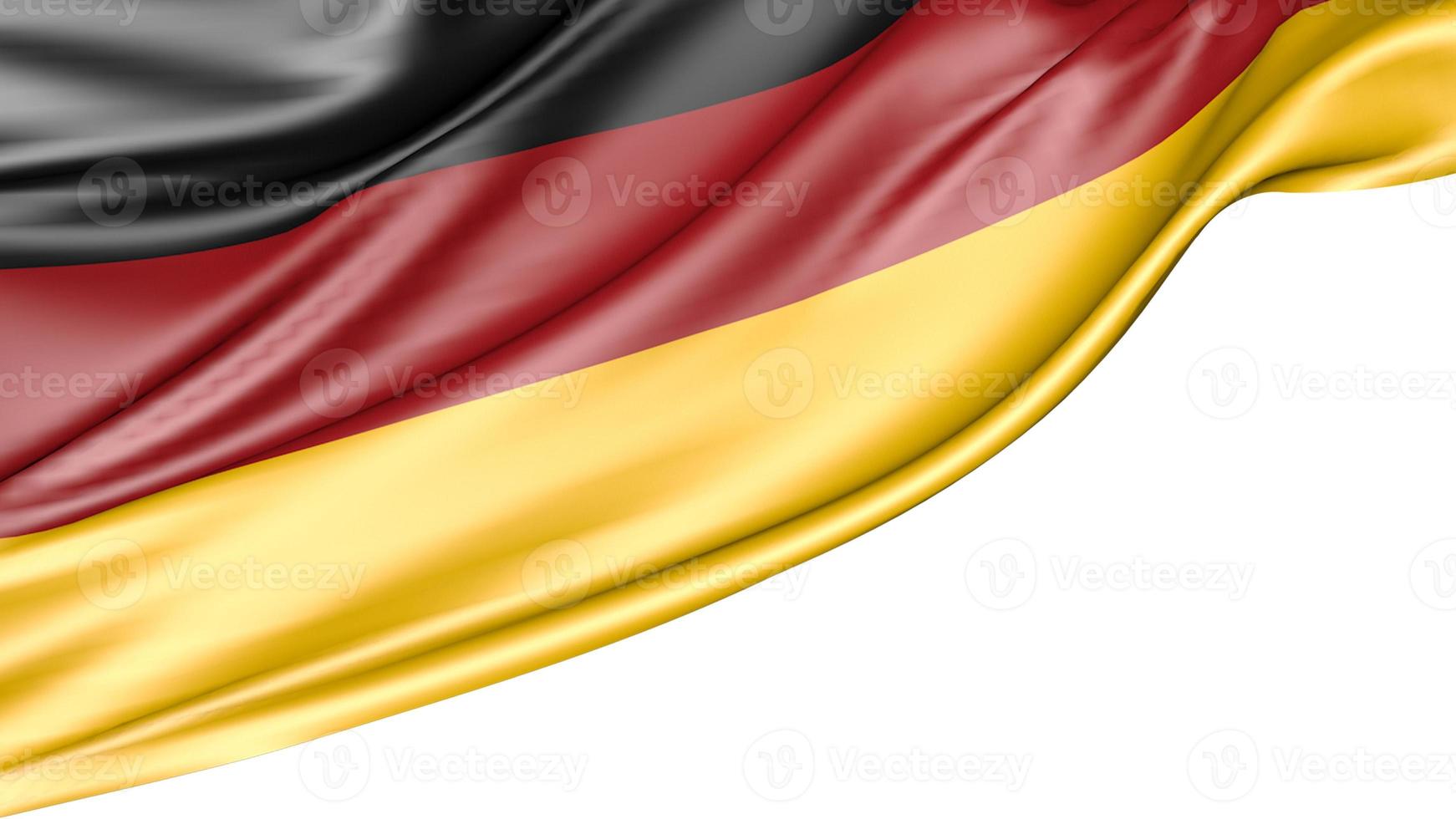 Germany Flag Isolated on White Background, 3d Illustration photo