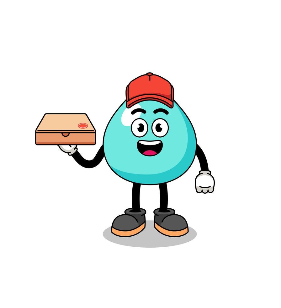 water illustration as a pizza deliveryman vector