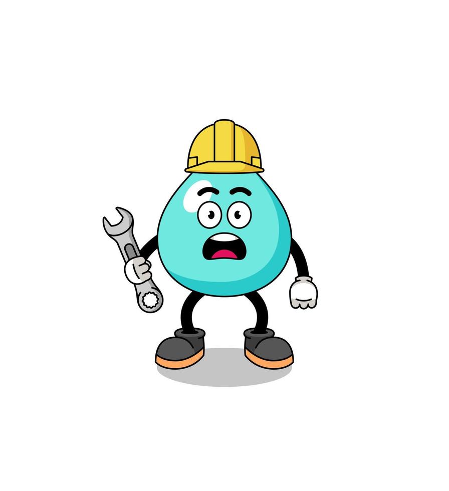 Character Illustration of water with 404 error vector