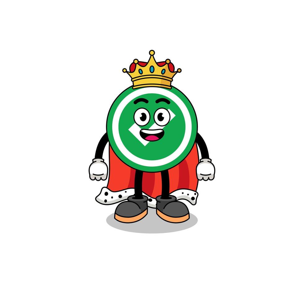 Mascot Illustration of check mark king vector