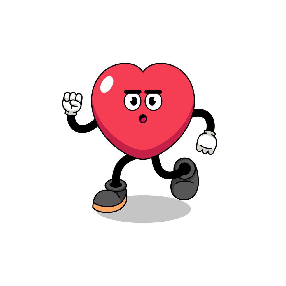 running love mascot illustration vector