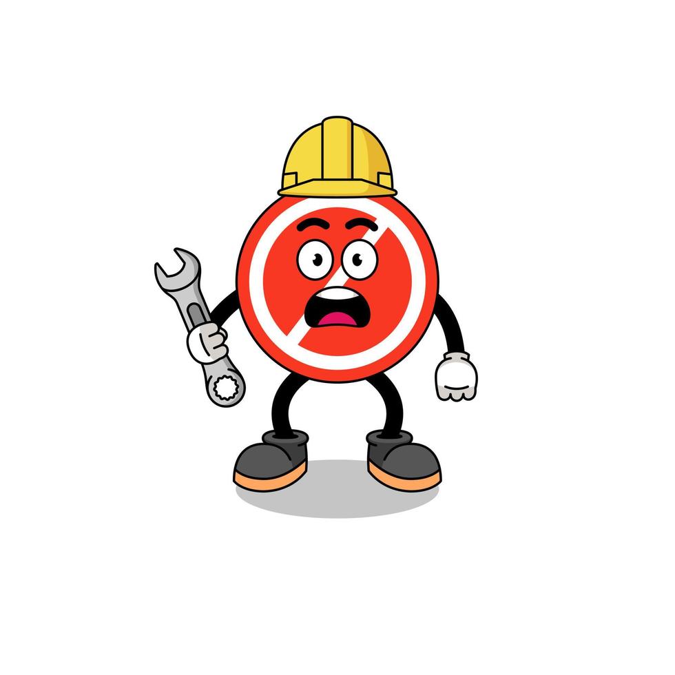 Character Illustration of stop sign with 404 error vector