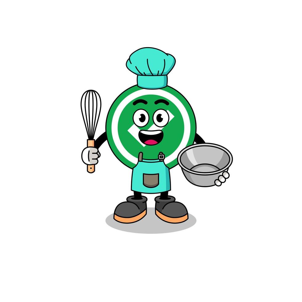 Illustration of check mark as a bakery chef vector