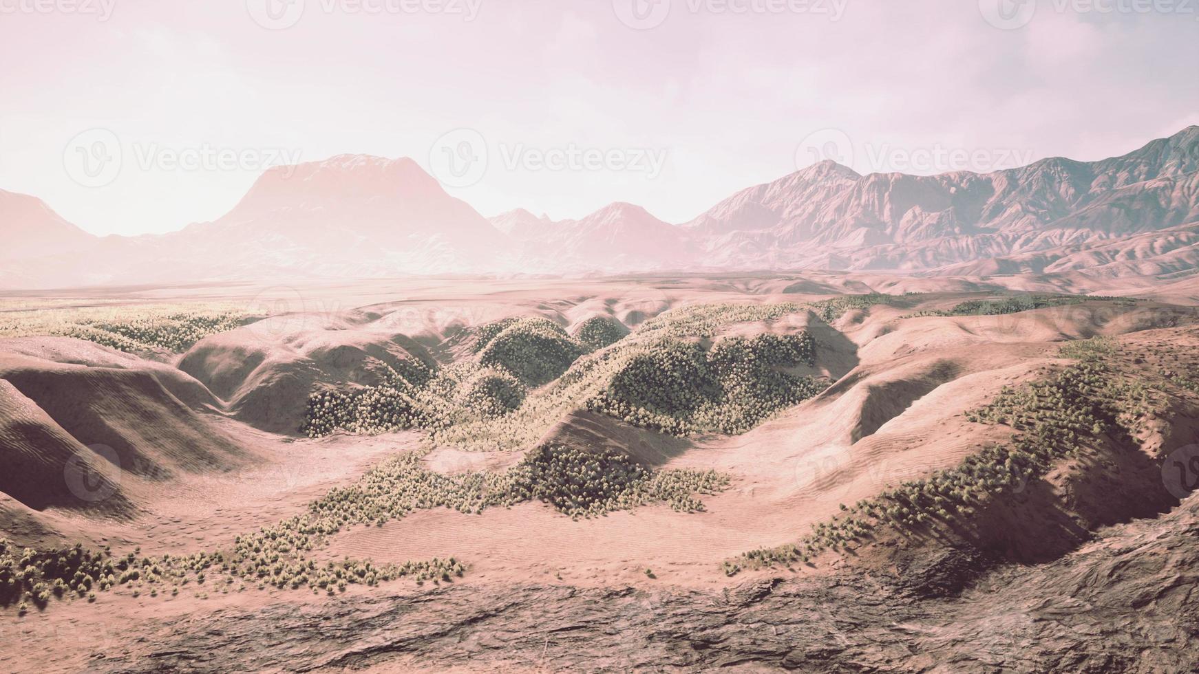 Aerial view of desert at the Libya photo