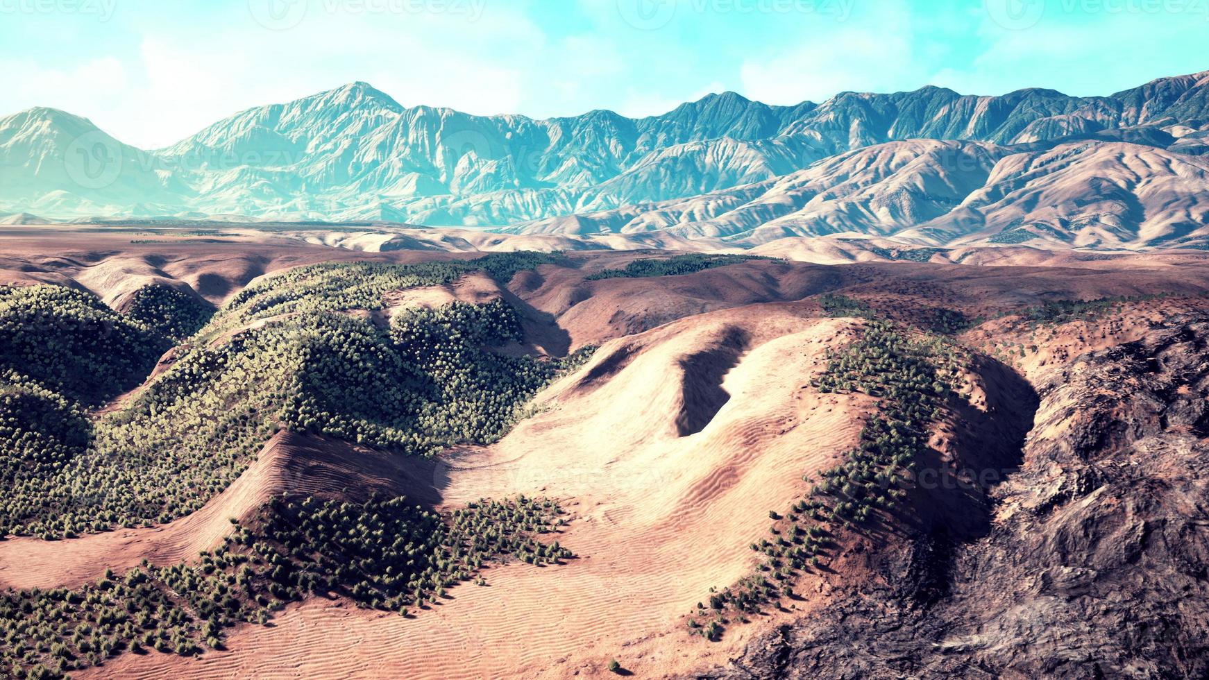 Wide view of California desert photo