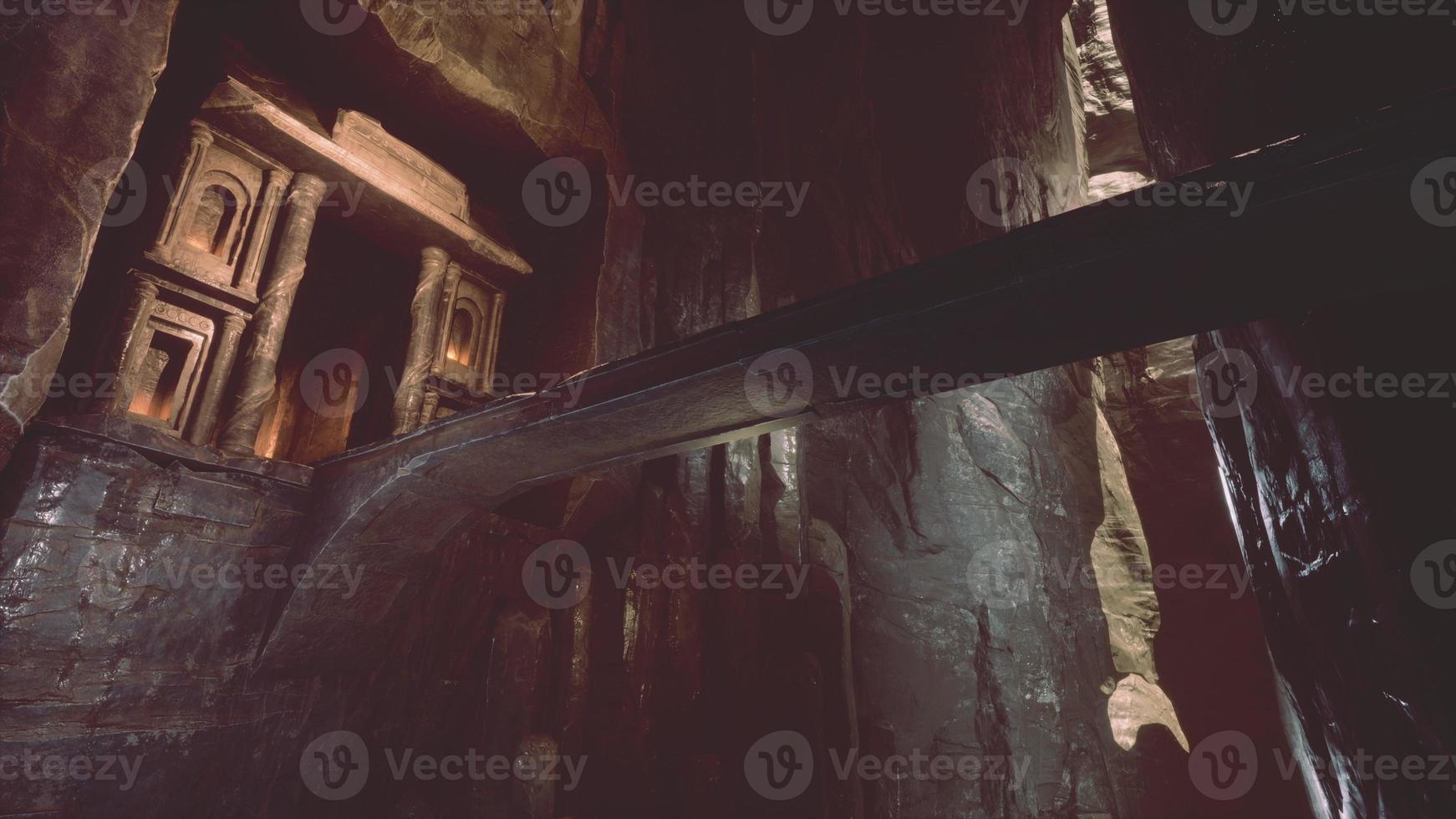 old stone bridge inside big cave photo
