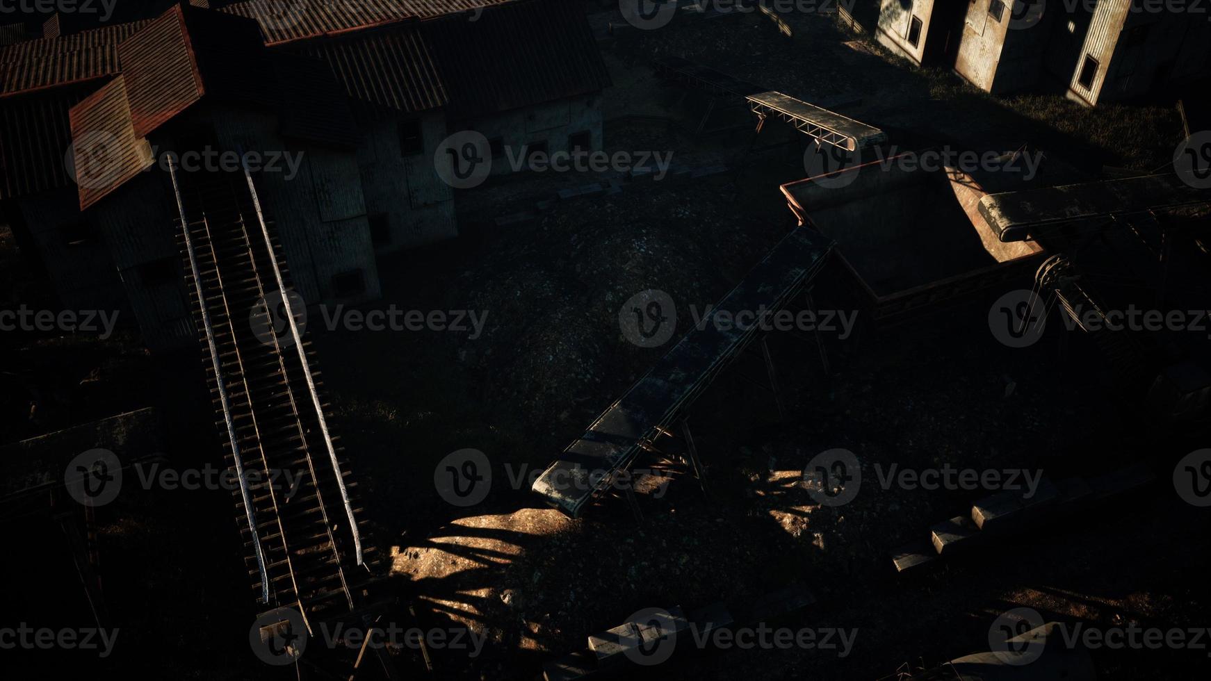 Aerial view of a power plant or mining station photo