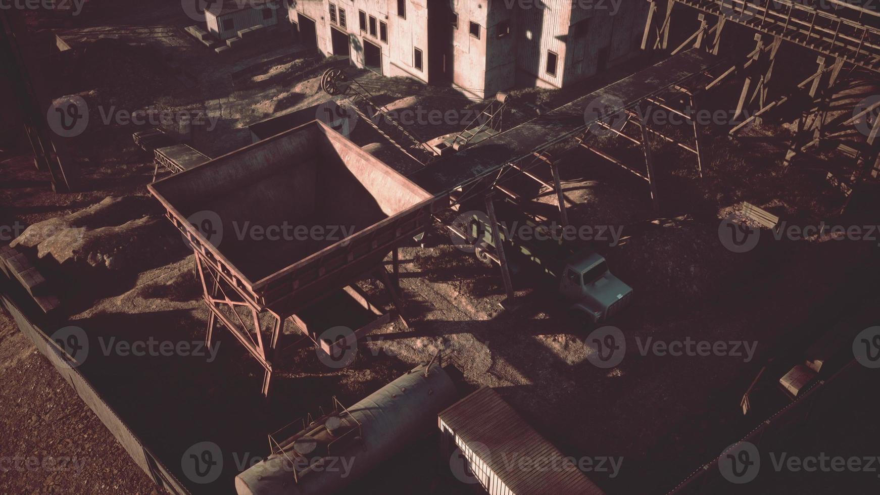 Aerial view of a power plant or mining station photo