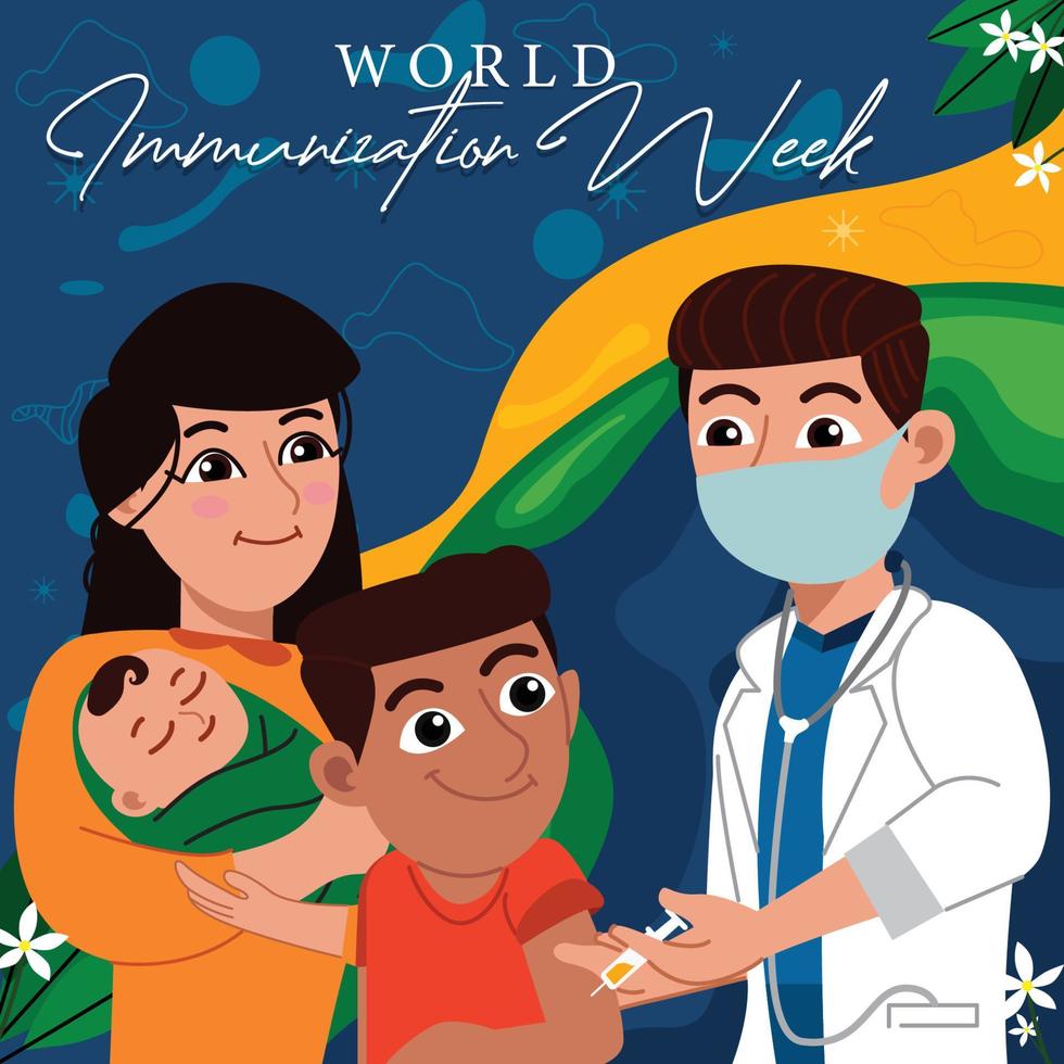 World Immunization Week Concept vector