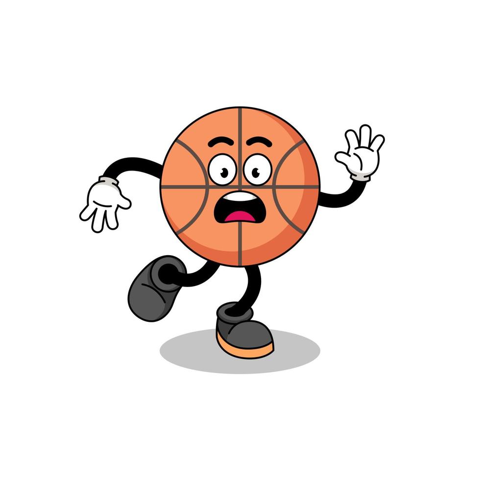 ilustración de mascota de baloncesto deslizante vector