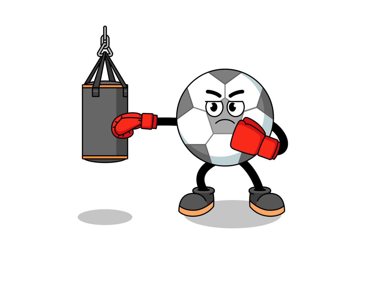 Illustration of soccer ball boxer vector