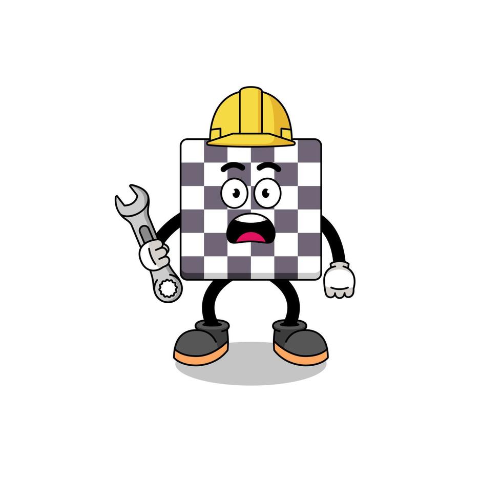 Character Illustration of chessboard with 404 error vector