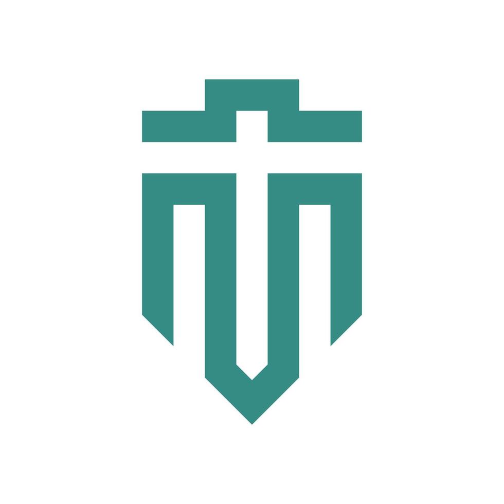 Shield logo with trash vector