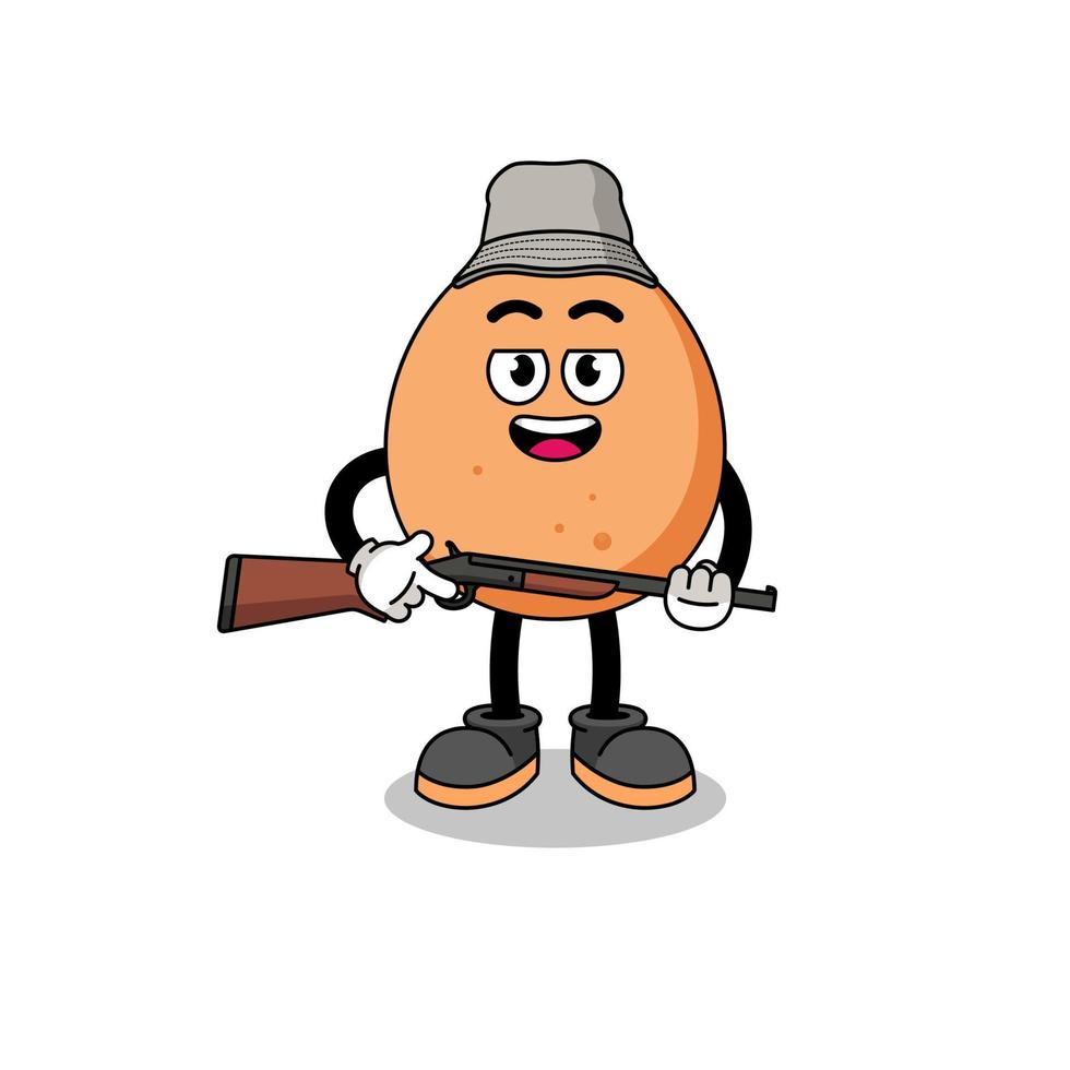 Cartoon Illustration of egg hunter vector